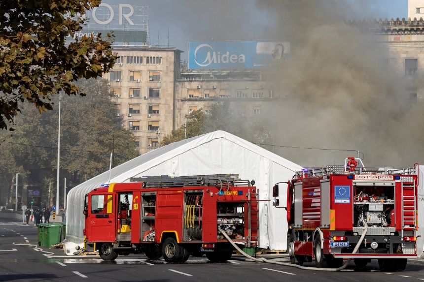 Белград: Инцидент и пожар